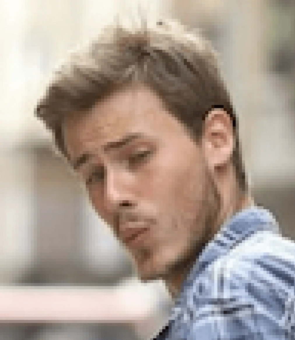 Low-resolution photo before HD enhancement